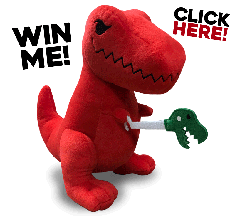 Big Red T Rex Plush in action!